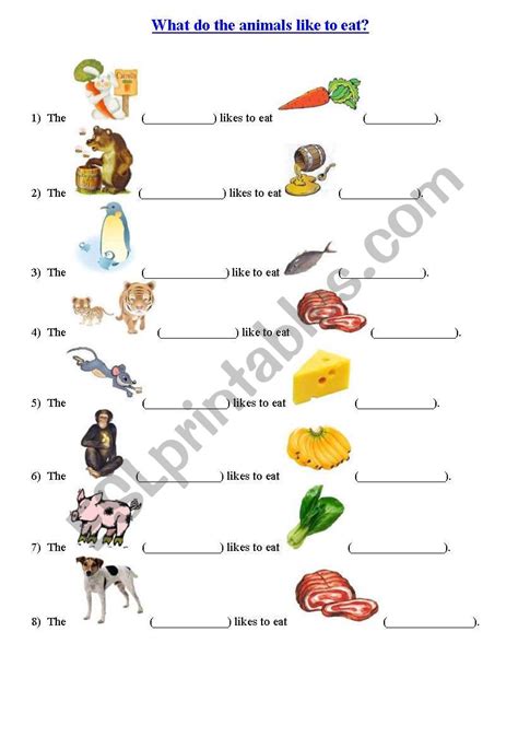 Contact community or religious organizations to find a. What do we like to eat? - ESL worksheet by PetiteFleur