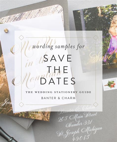 Wedding Save The Date Wording Samples Banter And Charm