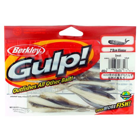 Gulp Minnow Soft Bait 3″ Length Smelt Per 12