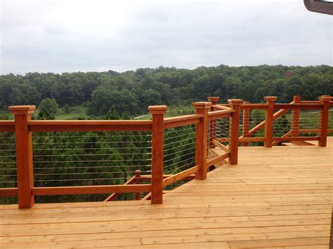 Cable Deck Railing Wood Posts Railings Outdoor Cable Railing Cable