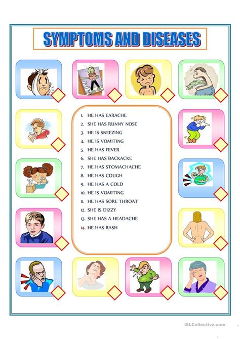 Health & illnesses vocabulary in english | at the doctor's asthma: symptoms worksheet - Free ESL printable worksheets made by ...