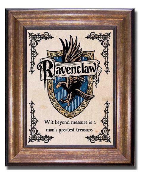 Ravenclaw House Crest Ravenclaw House Motto Harry Potter Vintage