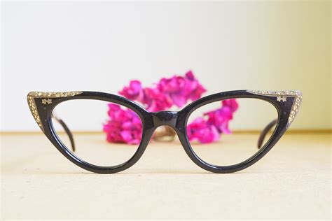 Eyeglass Vintage 1960s Cateye Glassesnew Old Stockframes Etsy