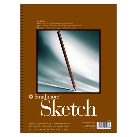 Strathmore Sketch Paper Pad 400 Series 9 X 12 100 Sheets Walmart