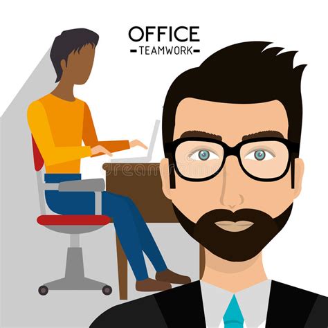 Office And Business People Stock Vector Illustration Of Room 60959335
