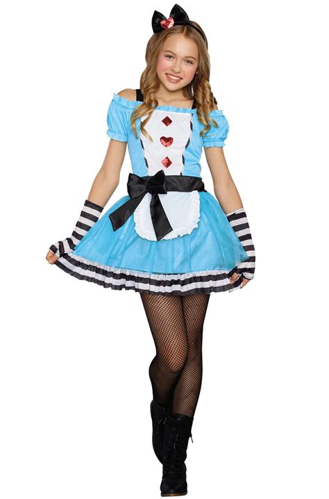 miss wonderland tween costume