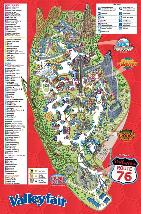 Park Map Valleyfair Minneapolis Mn Valley Fair Best Amusement