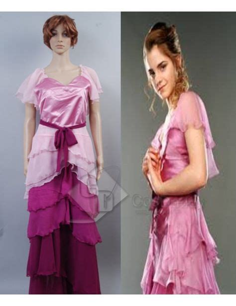 Harry Potter Hermione Granger Yule Ball Gown Dress Cosplay Costume