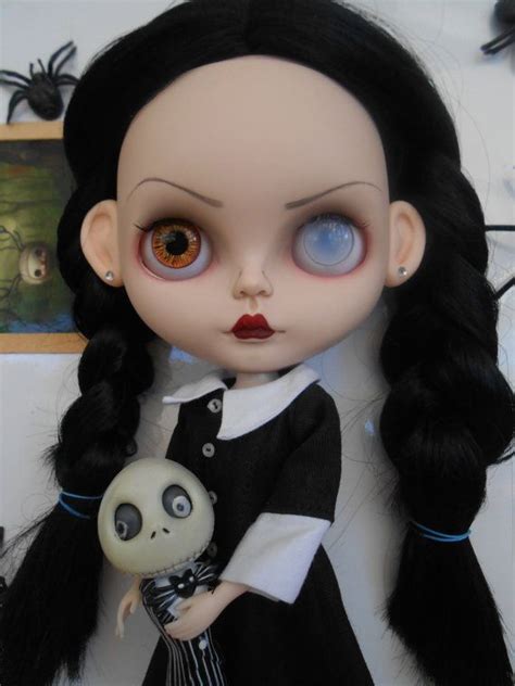 custom wednesday addams blythe doll with ears etsy la famiglia