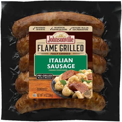 Johnsonville Flame Grilled Fully Cooked Italian Sausage Hy Vee Aisles