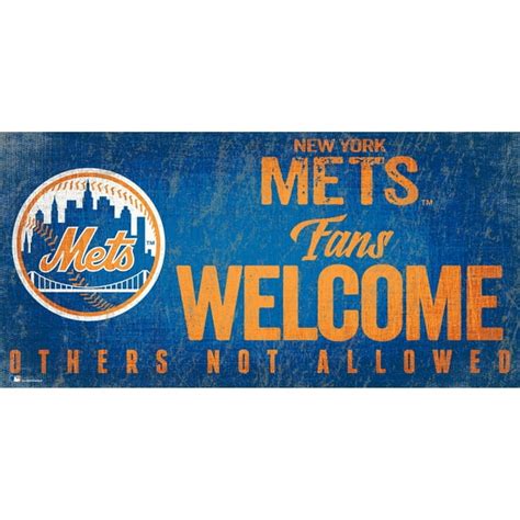 New York Mets 8 X 105 Fans Welcome Sign
