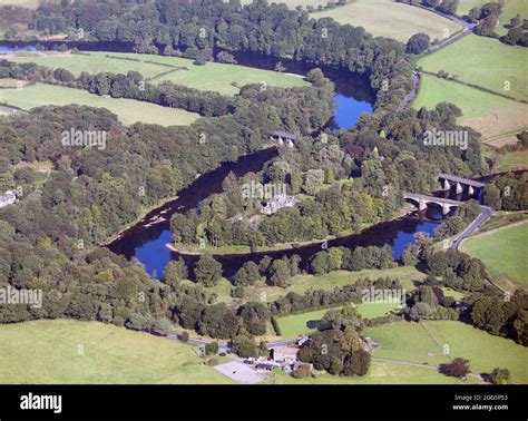 Aerial View Of The Crook Of Lune A Spit Of Land On The River Lune At