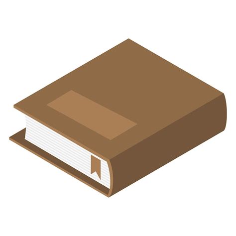 Premium Vector Brown Book With Book Mark