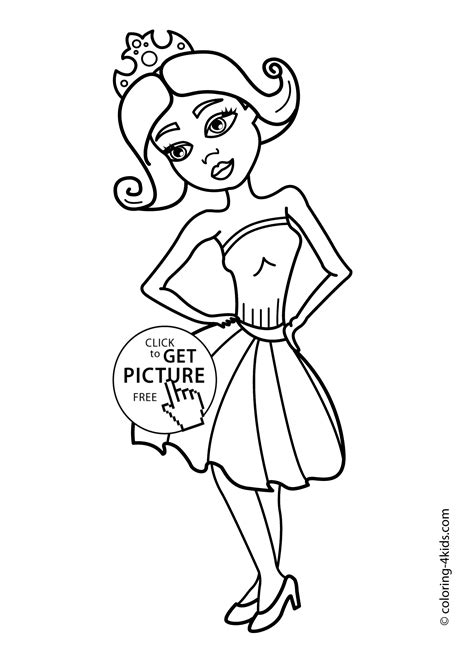 Here we have some coloring pages for girls. Coloring pages for girls in crown - printable coloring ...