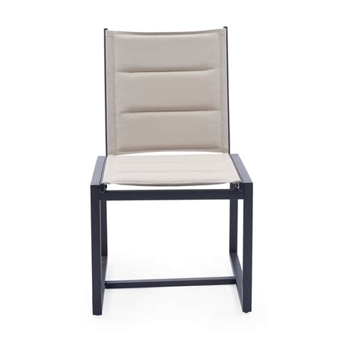 Coral Coast Carano Padded Sling Outdoor Side Armless Dining Chair Set