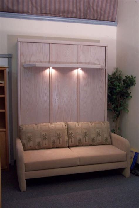 The mattress panel is sturdy wood plywood that offers the right base for comfortable sleep. Simple Murphy Bed Couch Ideas Suited for Small Interior