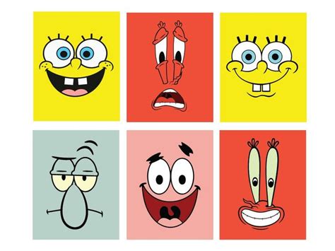 SpongeBob Faces SVG Cut Files SpongeBob Face Vector Clipart SVG