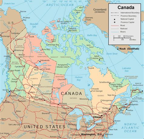 Detailed Political And Administrative Map Of Canada With Roads And 164208 Hot Sex Picture