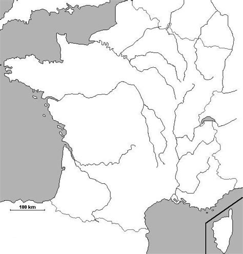 ﻿ voici un fond de carte des régions de france avec cours d'eau. Histoire Géographie Collège Vauban
