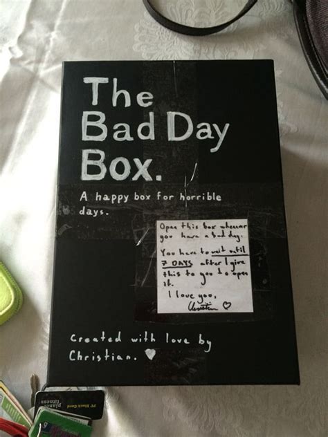 Maybe you would like to learn more about one of these? Bad Day Box | Christmas Gifts for Boyfriend DIY Cute | Diy ...