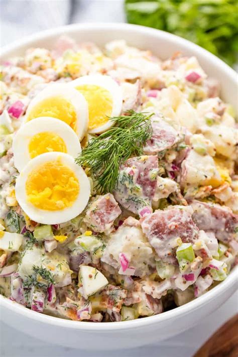 Gently fold into egg salad mixture until well incorporated. Creamy Potato Salad | Recipe | Creamy potato salad, Best potato salad recipe, Salad