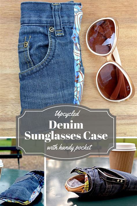 how to make a denim diy sunglasses case denim diy upcycle jeans diy sunglasses