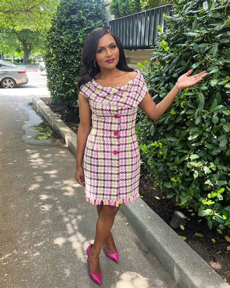 Mindy Kaling Turns Heads In Tightfitting Plaid Dress After Revealing Incredible Secrets To