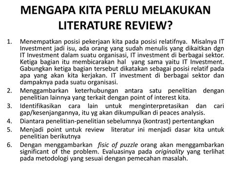 Contoh Literature Review Dalam Makalah Laporan Ku