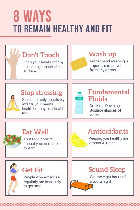 Ways To Stay Healthy And Fit Infographic Template Postermywall