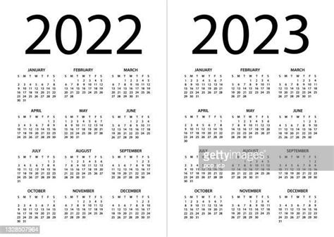 Calendar 2021 2022 2023 Foto E Immagini Stock Getty Images