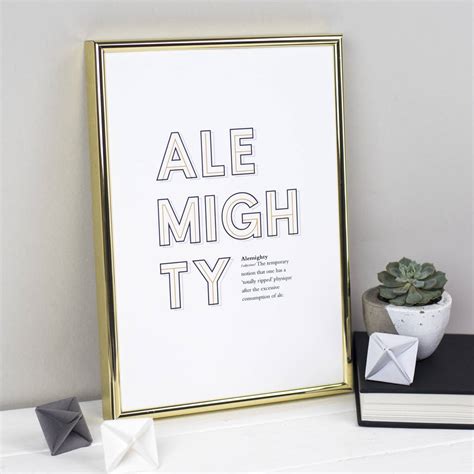 Witty Alemighty Definition Print By Bespoke Verse