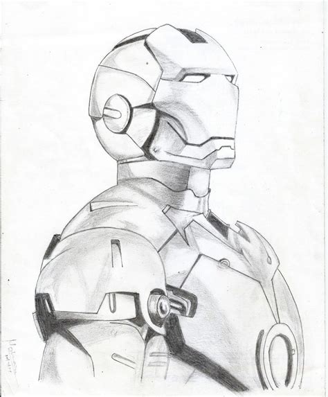 Marvel Art Drawings Pencil Iron Man