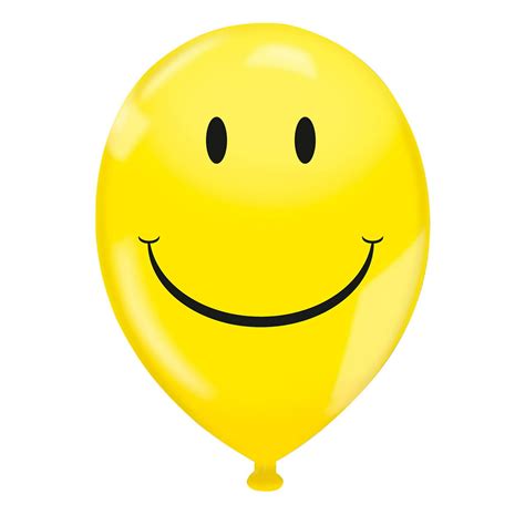 17 Balloons Yellow Smiley Face Balloon Pack Of 72