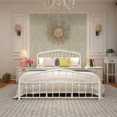 Easy to follow assembly and installation of a headboard to a metal frame. Metal Bed Frame Queen Size Platform No Box Spring Needed ...