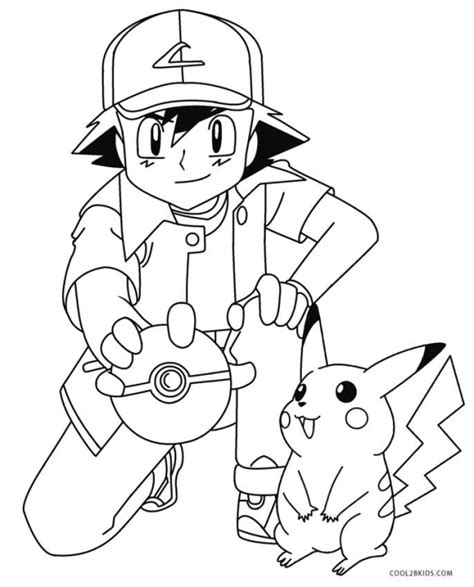 Get This Pikachu And Ash Coloring Pages Uag4m