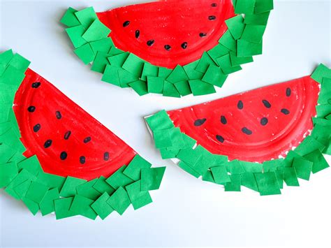 Paper Plate Fruits Crafts For Kids