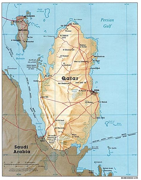 カタール地図 カタールの全図西アジア アジア