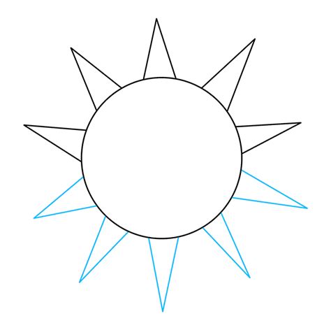 How To Draw A Smiling Sun Really Easy Drawing Guides