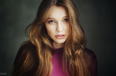 Model Evgeny Freyer Face Christina Vostruhina Women 500px Simple Background Hd Wallpaper