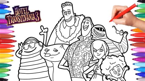 Here's a assortment of free resort transylvania three coloring pages printable. Hotel Transylvania 3 Summer Vacation Coloring Pages for ...