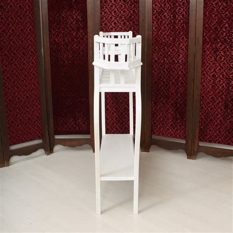 Perfect for displaying your favorite lovely plants. White Wooden Pot Plant Stand for sale at Pamono