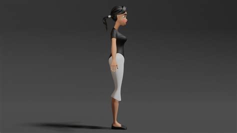 Cartoon Woman 3d Model Cgtrader