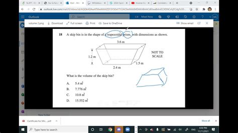 Volume Of Trapezoidal Prism Question Standard Maths Youtube