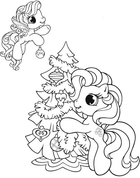 pony christmas coloring page crafts pinterest