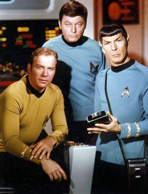 Capt Kirk Dr Mccoy And Cmdr Spock Star Trek Tv Star Trek Images Star Trek Crew