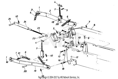 Mtd 144 998p401 1994 Parts Diagram For Three Point Hitch