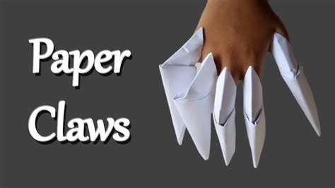 How To Make Paper Claws Origami Claws Halloween Finger Claws Youtube