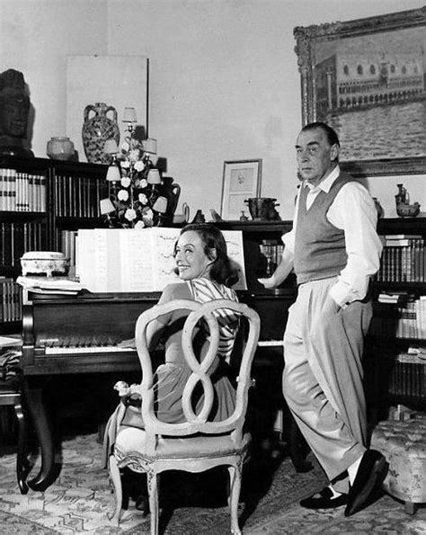 Paulette Goddard And Erich Maria Remarque At Their Home In Ascona