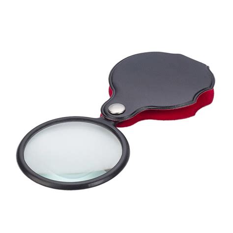 Small Folding Magnifier Glass Pocket Optical Magnifying Lens Mini Eye
