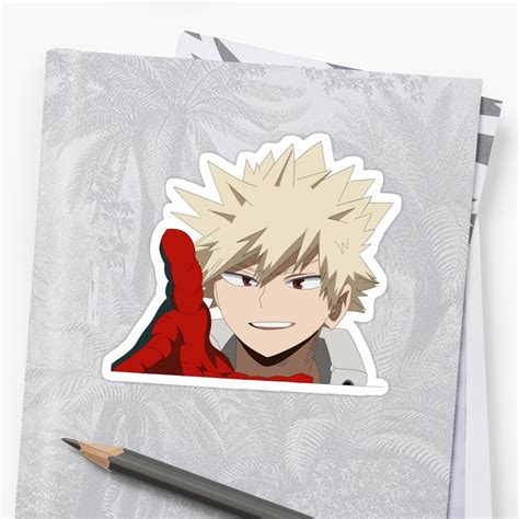 Bakugo Cute Sticker By Monakitten Redbubble